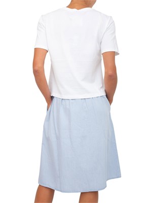 T-shirt Twinset Actitude in cotone bianco con stampa cuore in DONNA