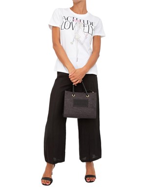 T-shirt Twinset in cotone bianco con stampa in DONNA