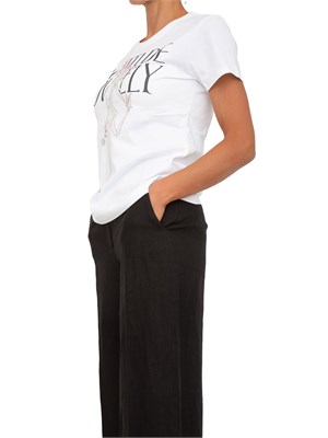 T-shirt Twinset in cotone bianco con stampa in DONNA