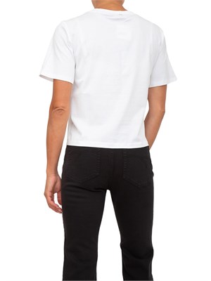 T-shirt Twinset Actitude in cotone bianco con stampa cuore e logo in DONNA