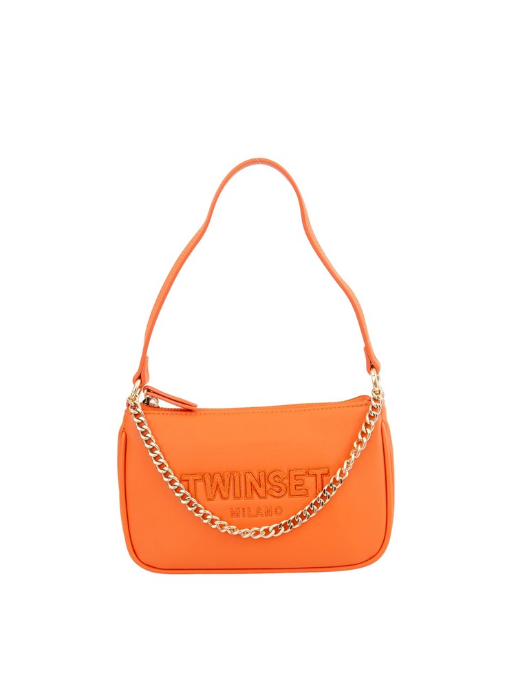 Borsetta arancione Twinset con catena