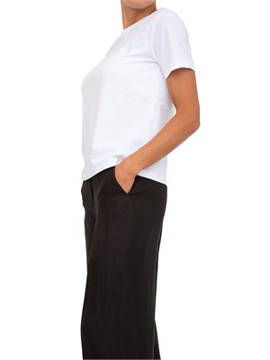 T-shirt Twinset in cotone bianco con ricamo logo Oval T in DONNA