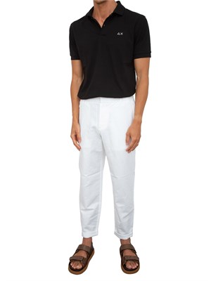 Pantalone Armani Exchange bianco in lino e cotone in UOMO