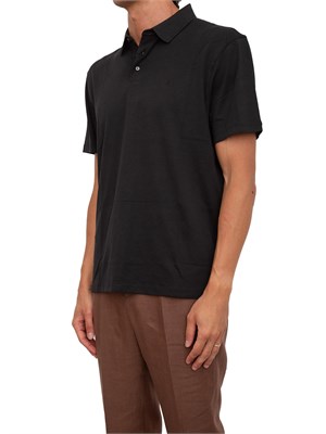 Polo uomo Calvin Klein in cotone interlock nero in UOMO