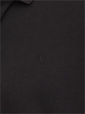 Polo uomo Calvin Klein in cotone interlock nero in UOMO
