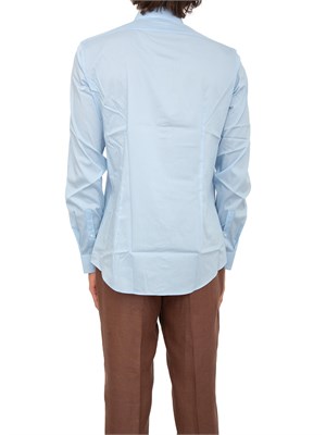 Camicia uomo Calvin Klein in popeline di cotone celeste in UOMO