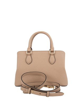 Mini borsa a mano TWINSET in similpelle effetto saffiano beige in DONNA