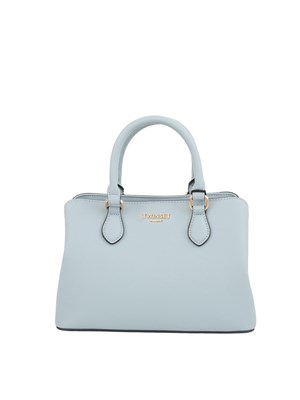 Mini borsa a mano TWINSET in similpelle effetto saffiano azzurro in DONNA