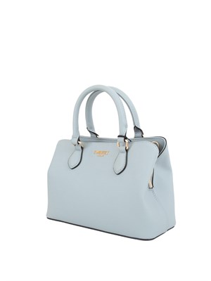 Mini borsa a mano TWINSET in similpelle effetto saffiano azzurro in DONNA