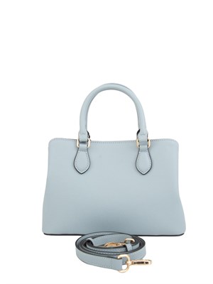 Mini borsa a mano TWINSET in similpelle effetto saffiano azzurro in DONNA