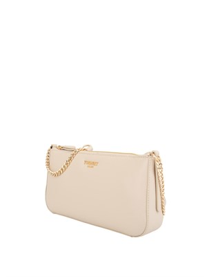 Borsa tracolla Twinset effetto pelle di vitello nappato avorio in DONNA