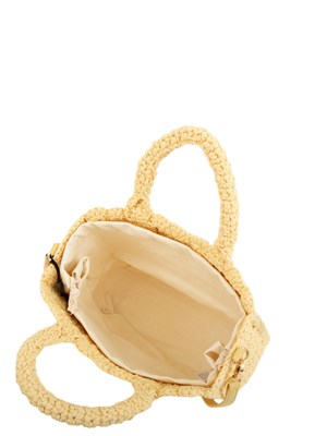 Borsa shopper Twinset Bohémienne in crochet di cotone giallo in DONNA