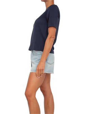 T-shirt blu Twinset in cotone fermo in DONNA