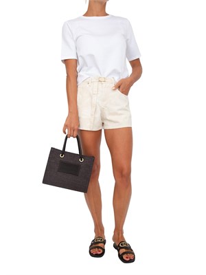 T-shirt bianca Twinset in cotone fermo in DONNA