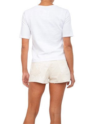 T-shirt bianca Twinset in cotone fermo in DONNA