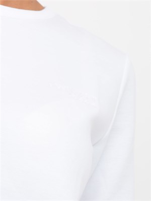 T-shirt bianca Twinset in cotone fermo in DONNA