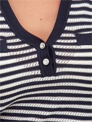 Top in maglia Twinset Actitude a righe lurex in DONNA