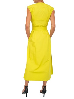 Abito lungo Twinset Actitude in popeline verde lime in DONNA