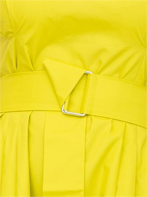 Abito lungo Twinset Actitude in popeline verde lime in DONNA