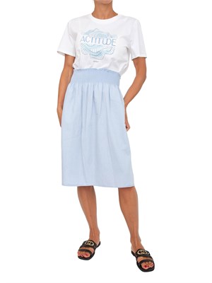 Gonna longuette Twinset Actitude in chambray celeste in DONNA
