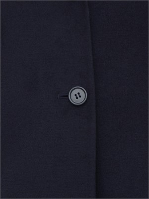 Cappotto Emme Marella in tessuto double blu dalla mano morbida in DONNA