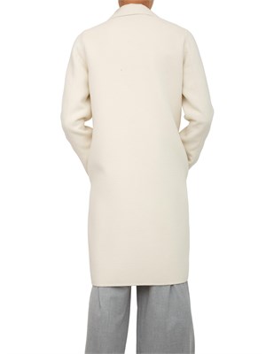 Cappotto Emme Marella in tessuto double bianco dalla mano morbida in DONNA