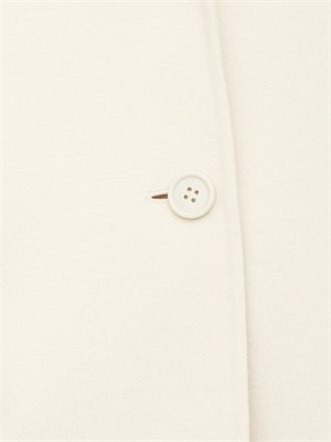 Cappotto Emme Marella in tessuto double bianco dalla mano morbida in DONNA