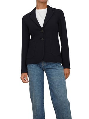Giacca monopetto Emme Marella in misto viscosa blu in DONNA