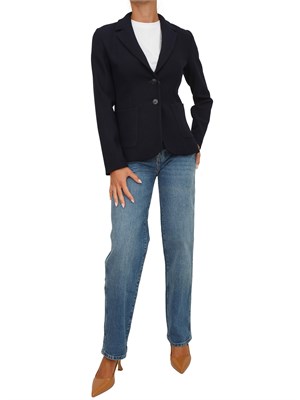 Giacca monopetto Emme Marella in misto viscosa blu in DONNA