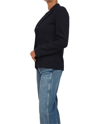 Giacca monopetto Emme Marella in misto viscosa blu in DONNA
