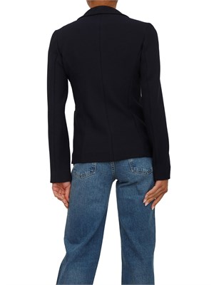 Giacca monopetto Emme Marella in misto viscosa blu in DONNA