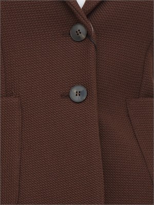 Giacca monopetto Emme Marella in misto viscosa marrone in DONNA