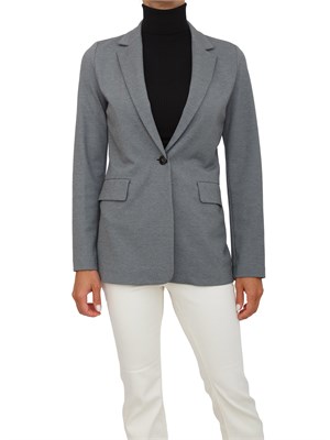 Giacca monopetto Emme Marella in tessuto stretch grigio in DONNA