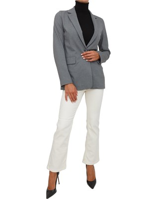 Giacca monopetto Emme Marella in tessuto stretch grigio in DONNA