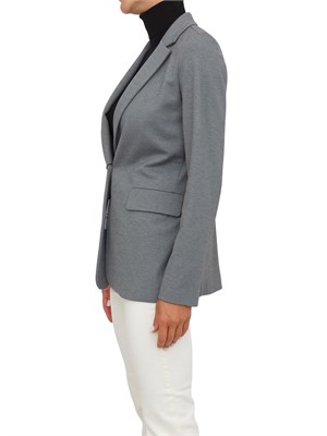 Giacca monopetto Emme Marella in tessuto stretch grigio in DONNA