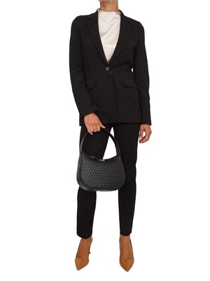 Giacca monopetto Emme Marella in tessuto stretch nero in DONNA