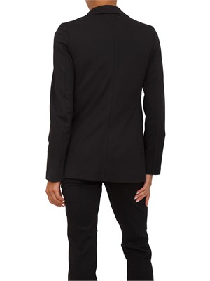 Giacca monopetto Emme Marella in tessuto stretch nero in DONNA