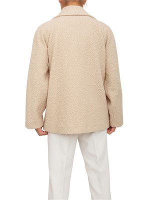 Pelliccia doppiopetto Emme Marella in bouclÉ beige in DONNA