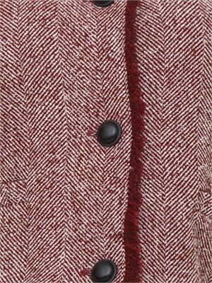 Giacca corta Emme Marella in stuoia armaturata di misto cotone stretch bordeaux in DONNA