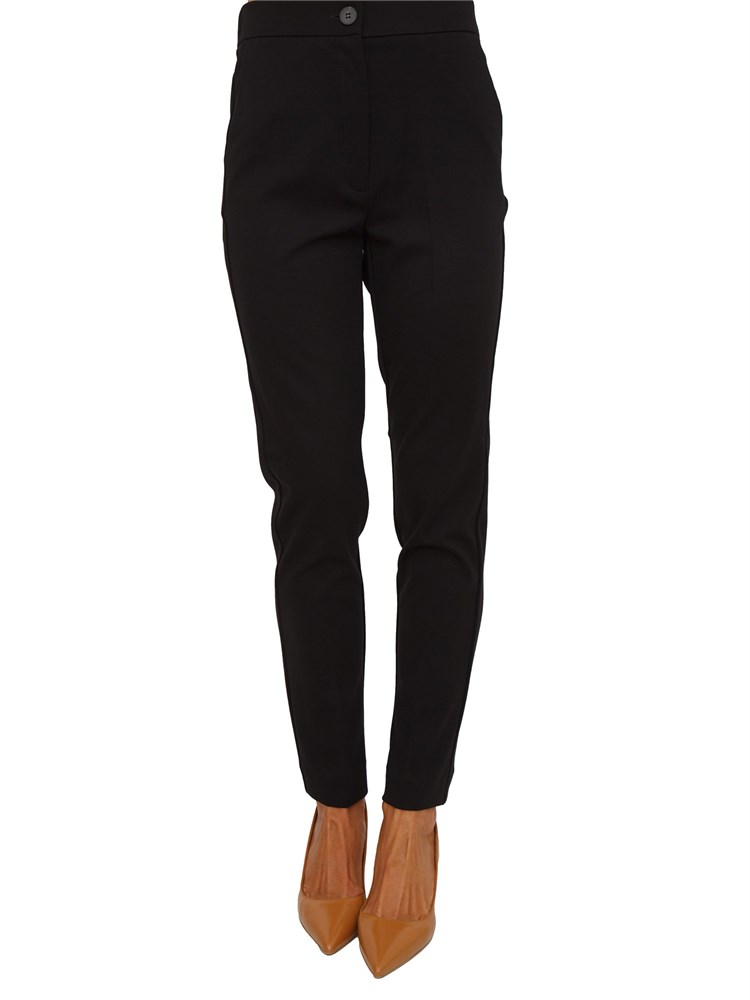 Pantaloni Emme Marella in tessuto stretch nero