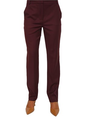 Pantalone Emme Marella in misto viscosa stretch bordeaux in DONNA