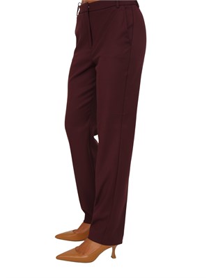 Pantalone Emme Marella in misto viscosa stretch bordeaux in DONNA