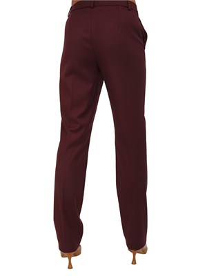 Pantalone Emme Marella in misto viscosa stretch bordeaux in DONNA