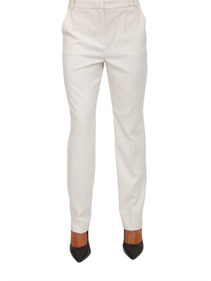 Pantalone Emme Marella in misto viscosa stretch bianco in DONNA