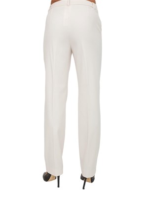 Pantalone Emme Marella in misto viscosa stretch bianco in DONNA