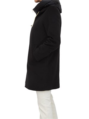 Giaccone Bacio Emme Marella in panno soft nero in DONNA