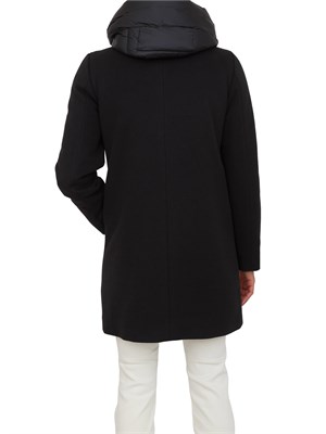 Giaccone Bacio Emme Marella in panno soft nero in DONNA