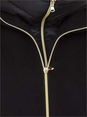 Giaccone Bacio Emme Marella in panno soft nero in DONNA