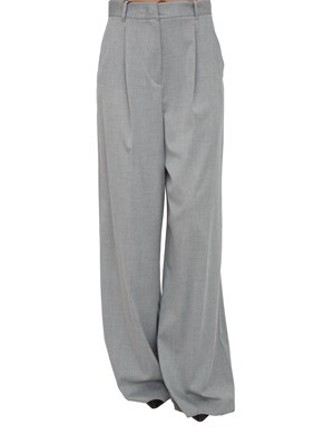 Pantaloni gessati Emme marella in tessuto grigio chiaro in DONNA