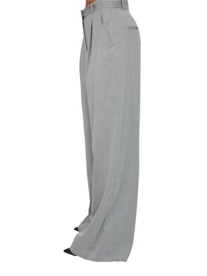 Pantaloni gessati Emme marella in tessuto grigio chiaro in DONNA